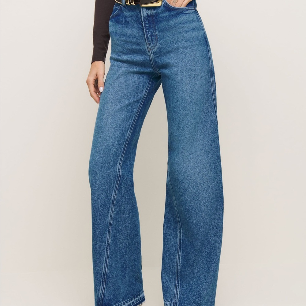Classic Blue Wide-Leg Women's Jeans